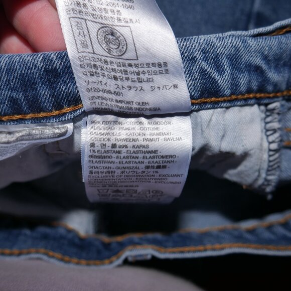 Levis 505 Men's Stonewash Jeans Tag Size 38x30 Actual Size 36x30 Straight Leg - Picture 7 of 7